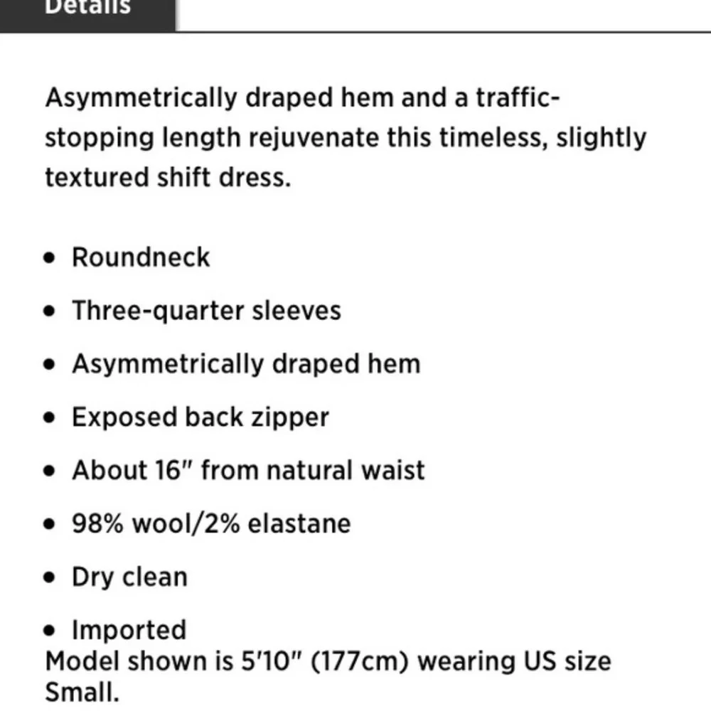 Black Asymmetrical Mini Dress LBD Modern Minimal IRO Diana US XS / 2 - Picture 6 of 10